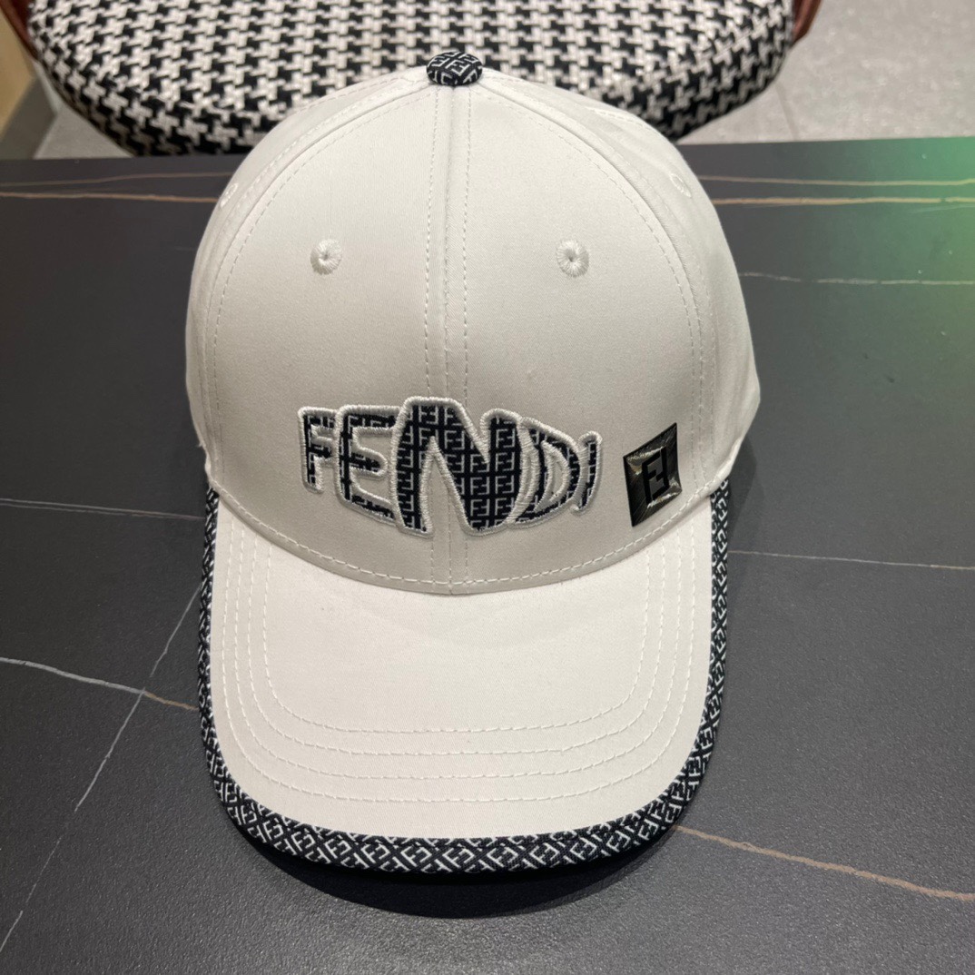 Fendi（芬迪）新款原单棒球帽， 双F提花，专柜热卖款，11开模订制，轻盈透气！质量超赞，基础头围5