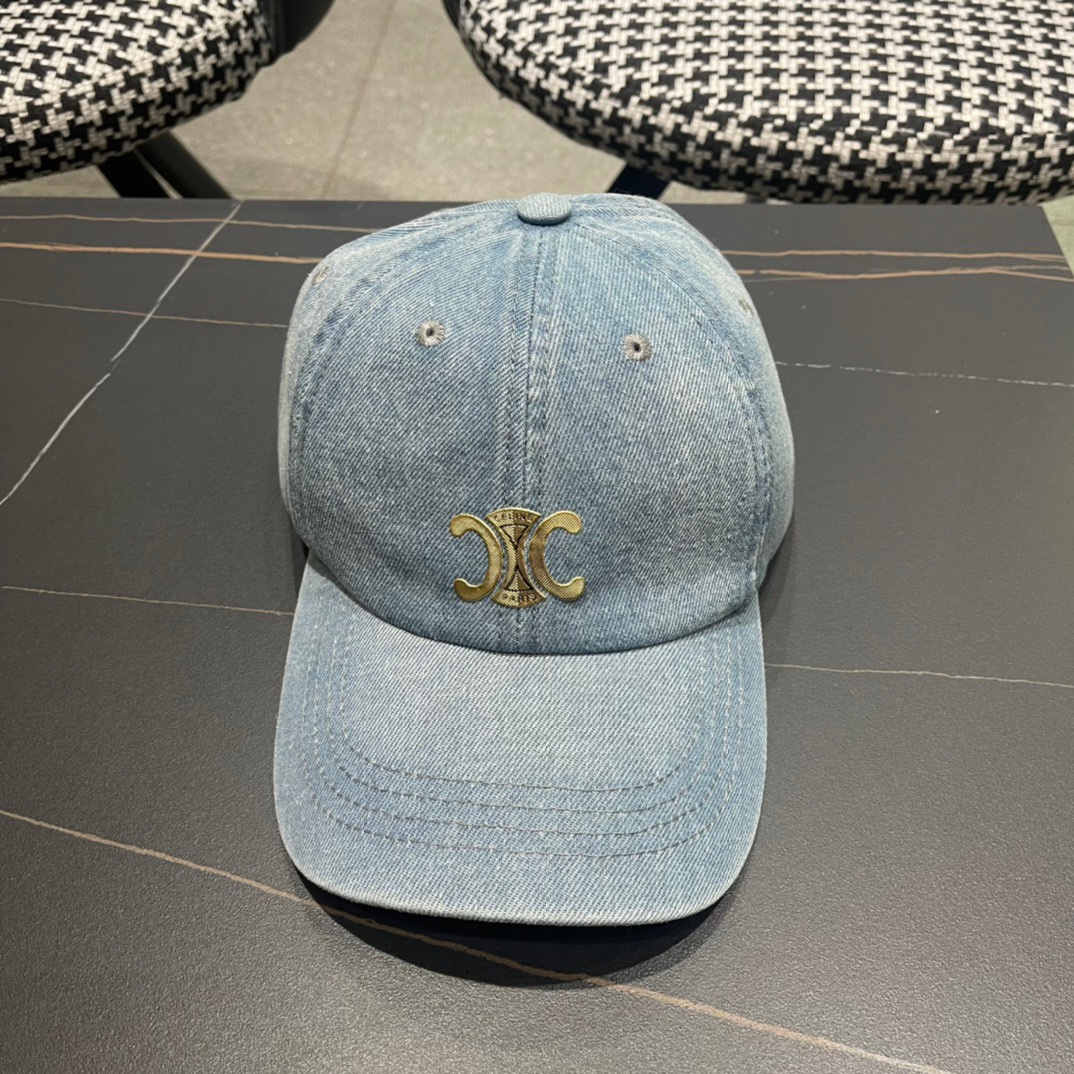 【CELINE赛琳】2024春夏新款爆款牛仔棒球帽🧢，大牌款超好搭配，赶紧入手！