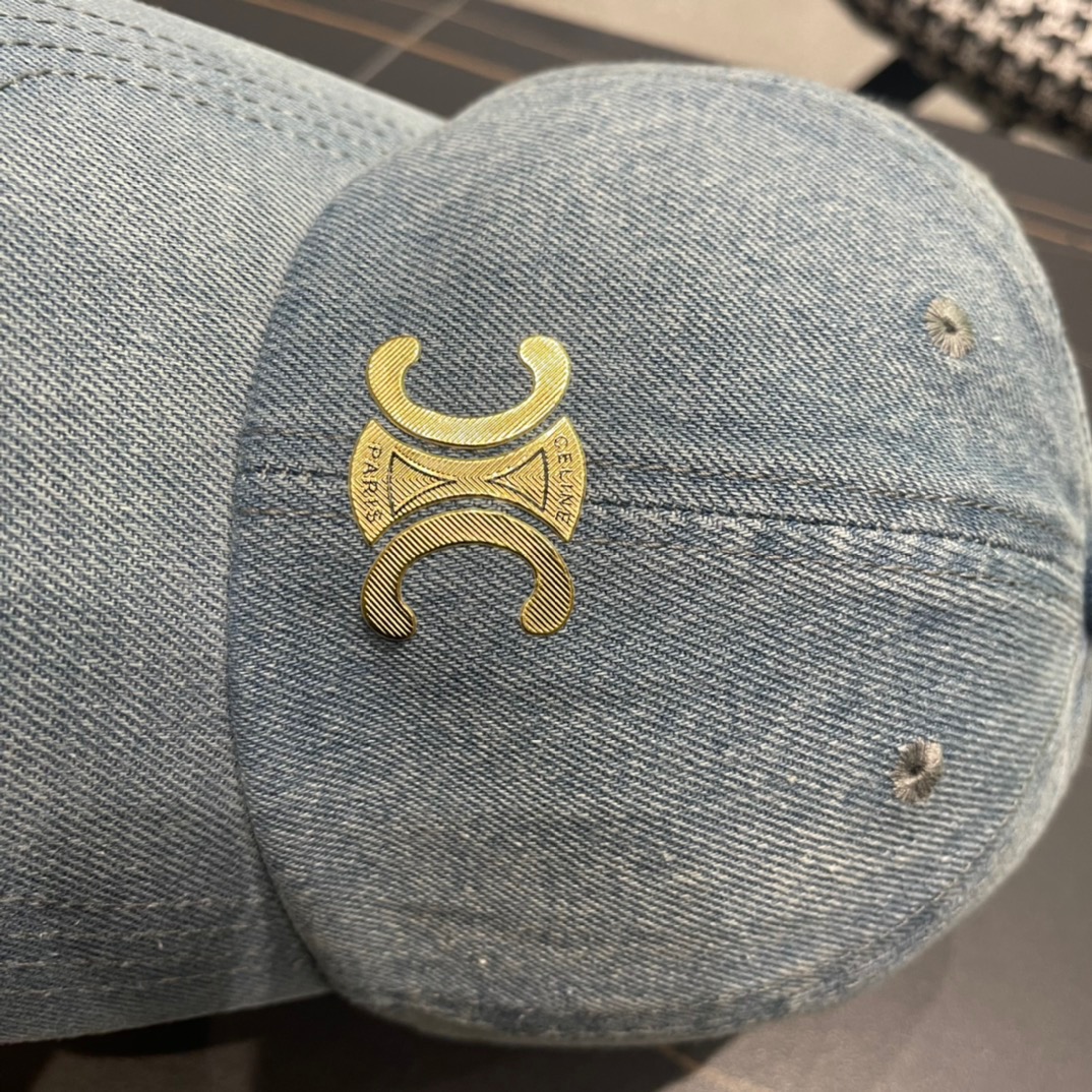 【CELINE赛琳】2024春夏新款爆款牛仔棒球帽🧢，大牌款超好搭配，赶紧入手！
