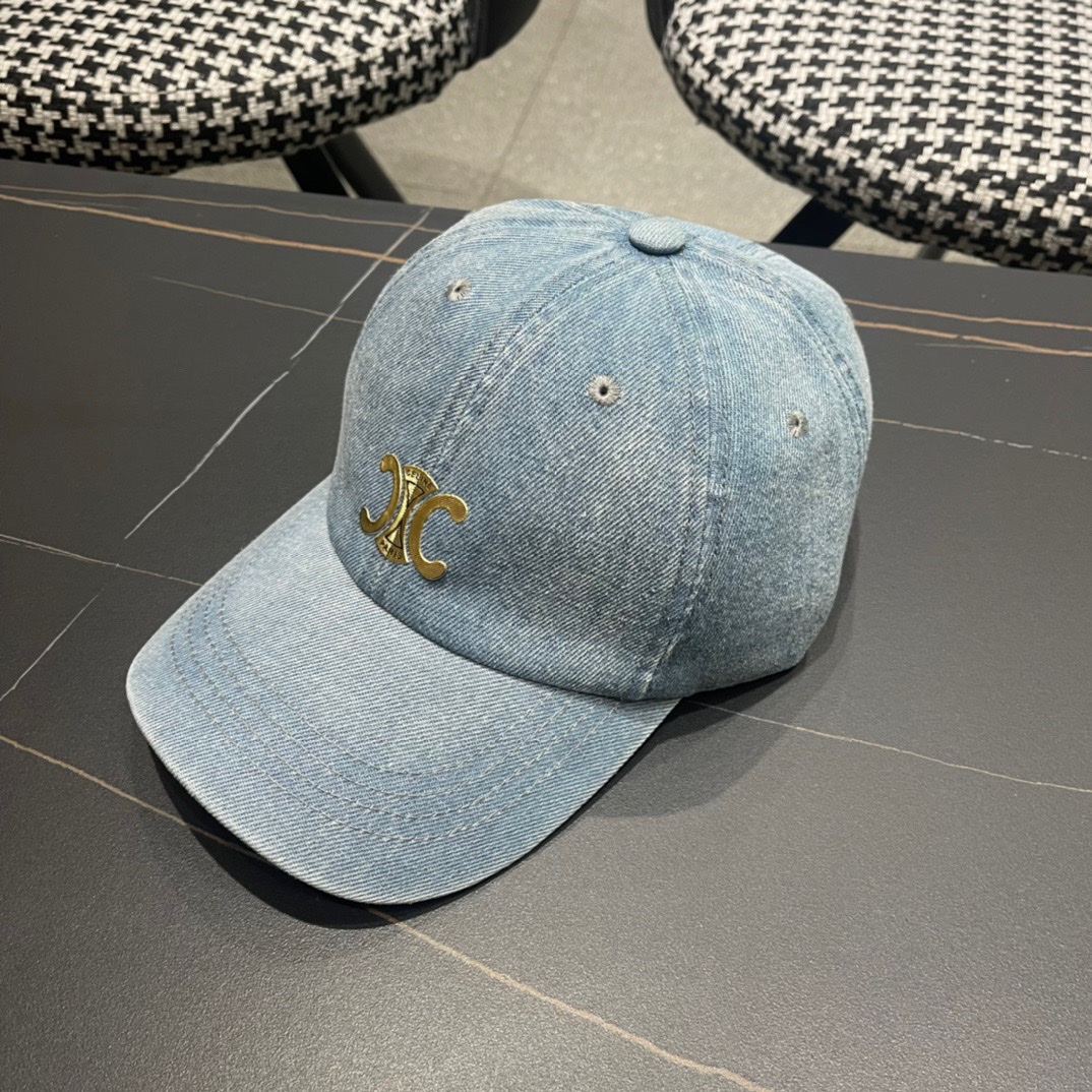 【CELINE赛琳】2024春夏新款爆款牛仔棒球帽🧢，大牌款超好搭配，赶紧入手！