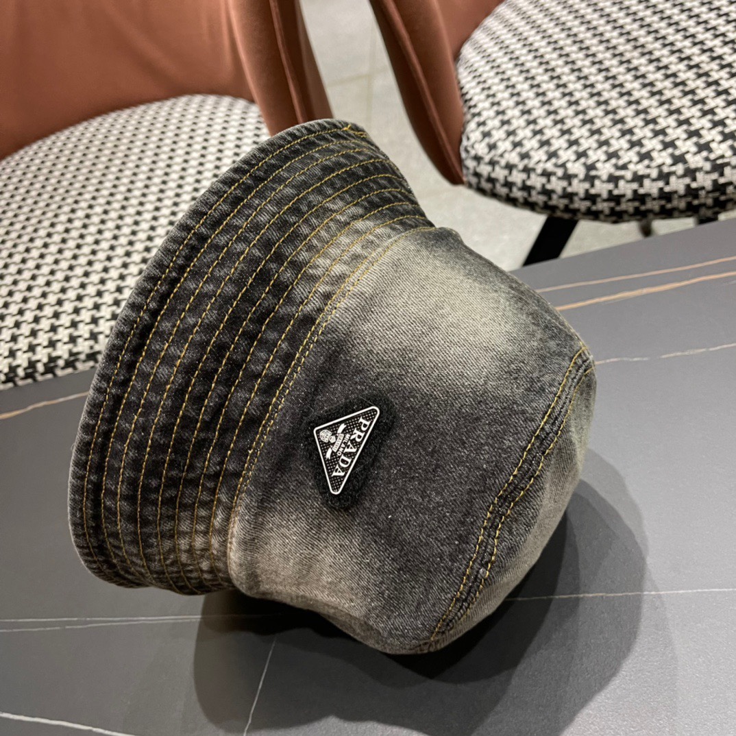 P126 CLASSIC PRADA COWBOY CAPS, WATER-WASHING GRADIENTS, STREET SIGNS - 图片 8