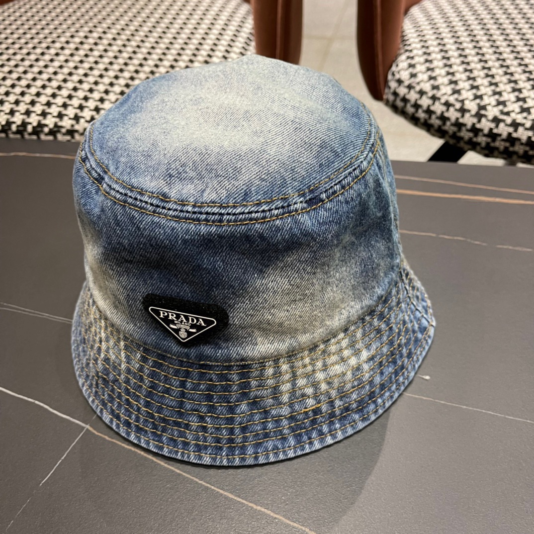 P126 CLASSIC PRADA COWBOY CAPS, WATER-WASHING GRADIENTS, STREET SIGNS - 图片 2