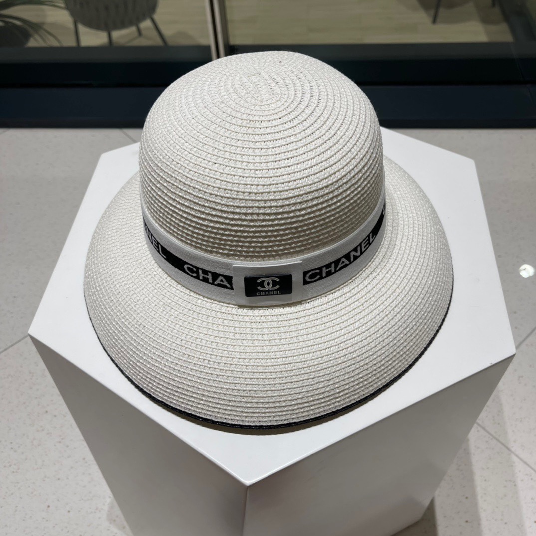 NO:222207,Hat Fisherman's hat Baseball hat Knitted hat Chanel Chanel color block straw hat, sun hat, UV sun hat, head circumference 57cm, hat, chanel, chanel, espadrilles, hats19860909帽子渔夫帽棒球帽针织帽Chanel香奈儿拼色草帽,太阳帽,防紫外线遮阳帽,头围57cm,帽子,chanel,chanel,espadrilles,hats,hat