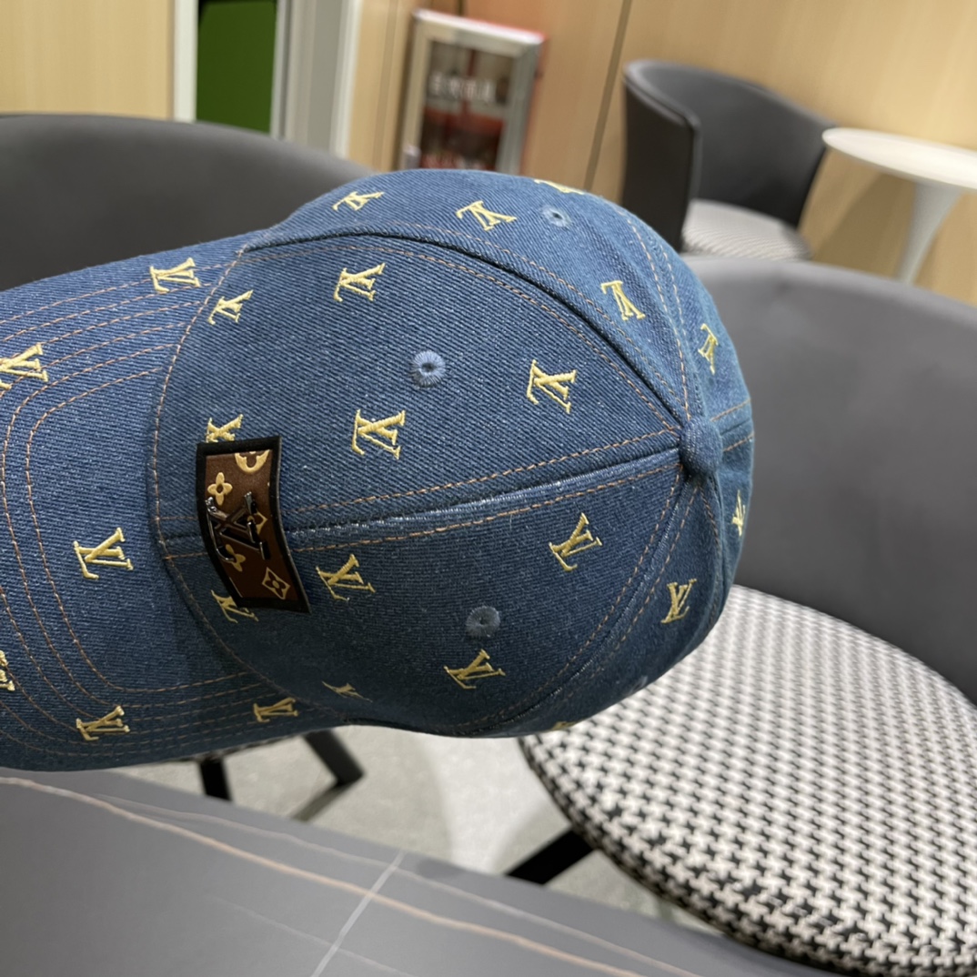 👒LouiVuittonLV👒2024新款专柜新款路易威登家刺绣棒球帽，简单大方 男女通用遮阳帽，男女通