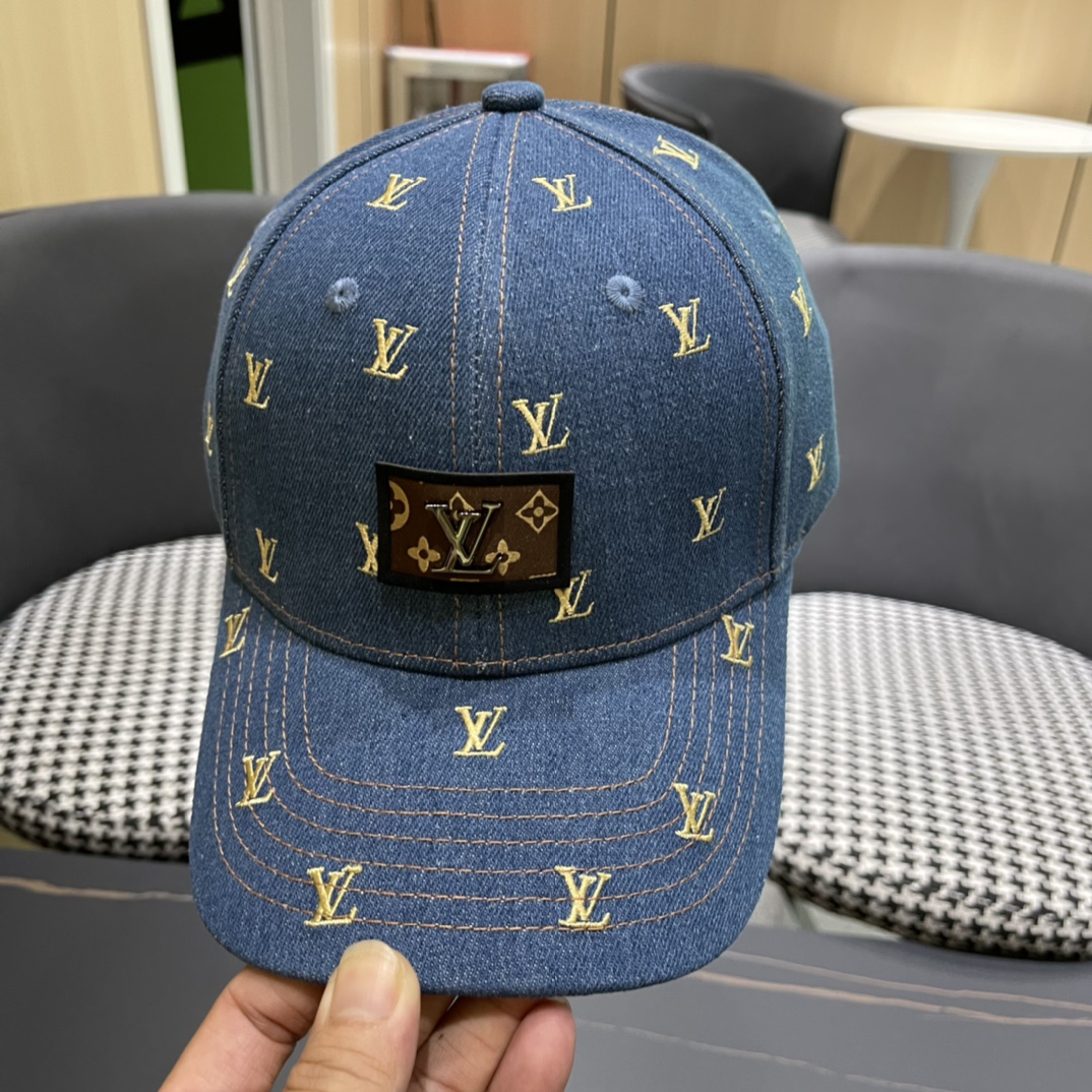 👒LouiVuittonLV👒2024新款专柜新款路易威登家刺绣棒球帽，简单大方 男女通用遮阳帽，男女通