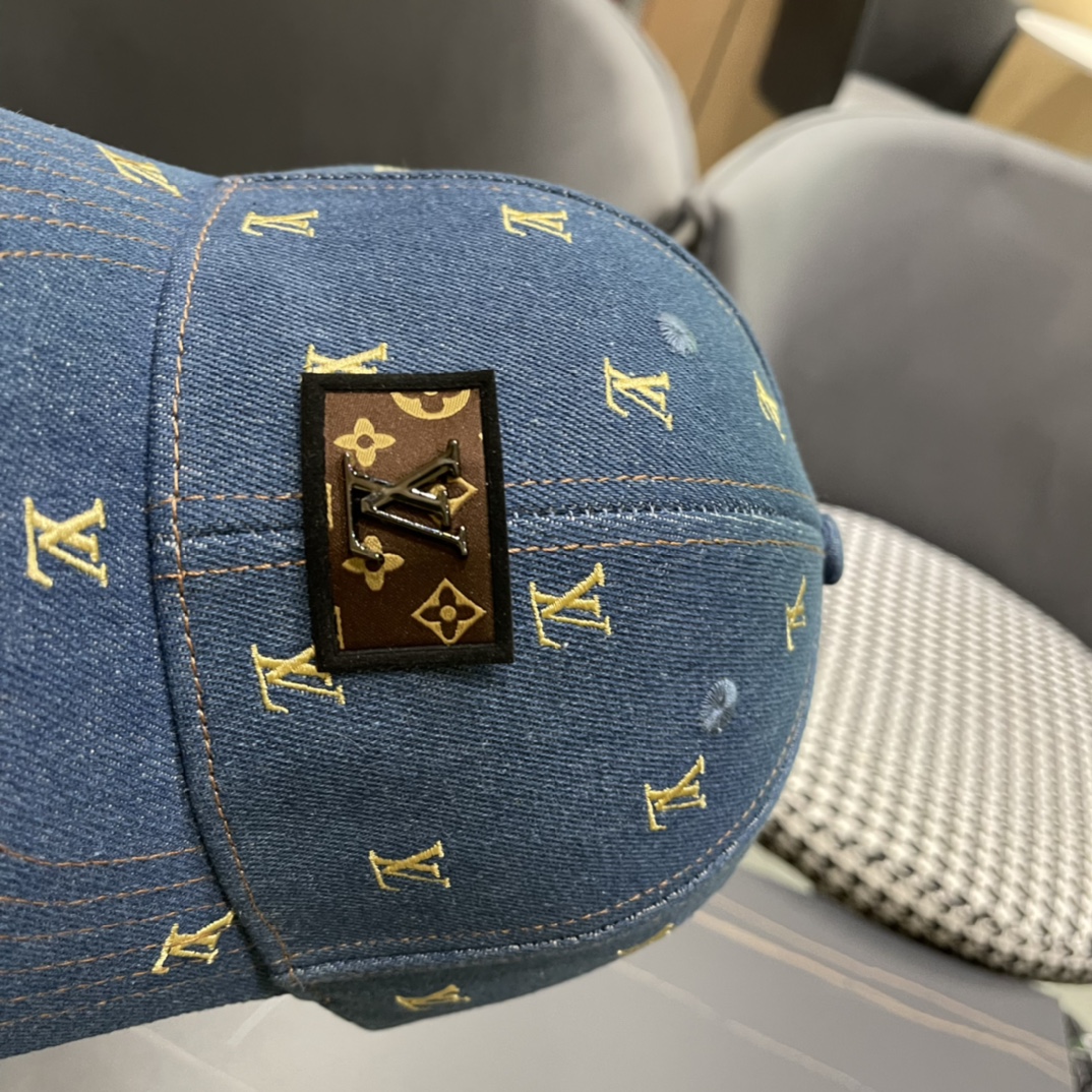 👒LouiVuittonLV👒2024新款专柜新款路易威登家刺绣棒球帽，简单大方 男女通用遮阳帽，男女通