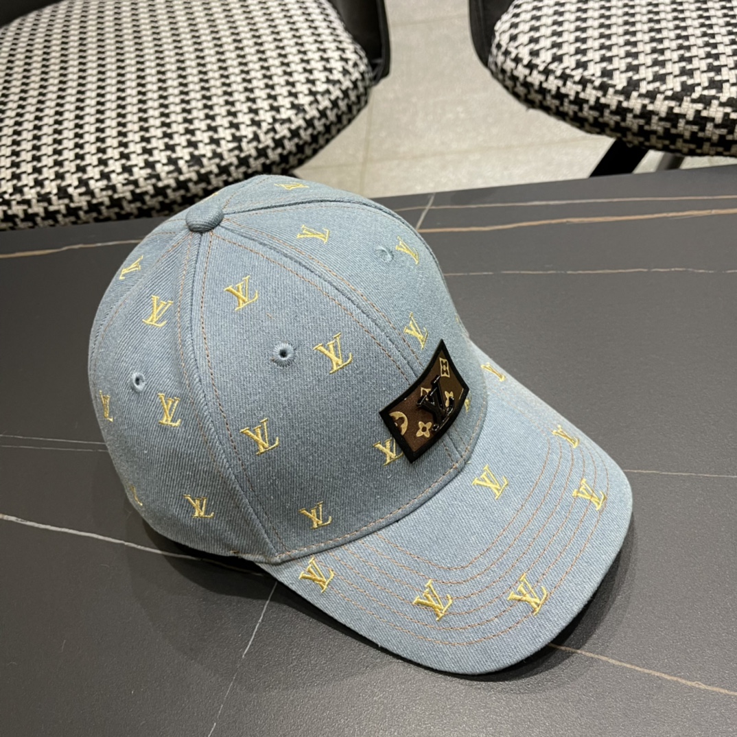 👒LouiVuittonLV👒2024新款专柜新款路易威登家刺绣棒球帽，简单大方 男女通用遮阳帽，男女通