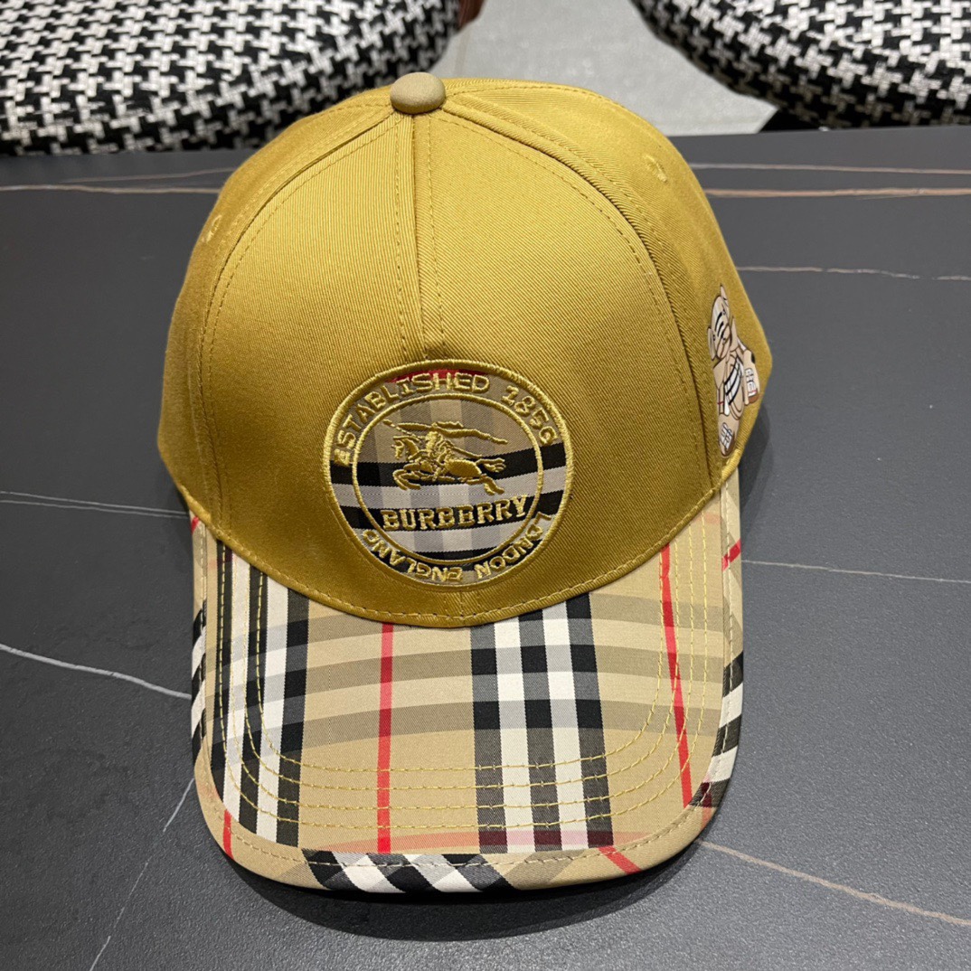 【巴宝莉burberry】🌸2024官网同步上线🎊 韩版新款英伦风定制款11原单品质 男女通用棒球帽 提