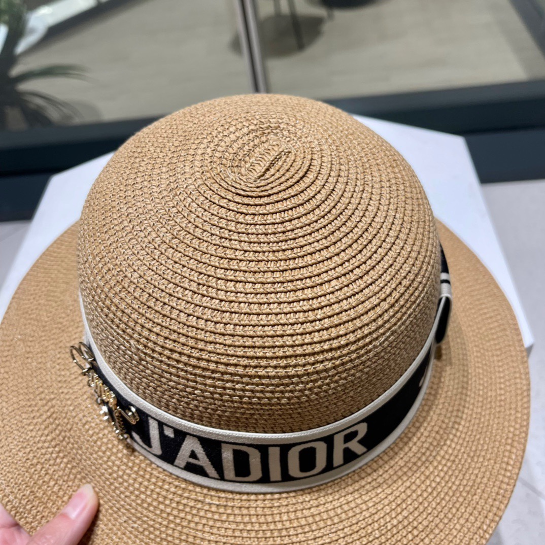  Dior迪奥草帽，夏季新款太阳帽，草帽，高级定制，头围57cm