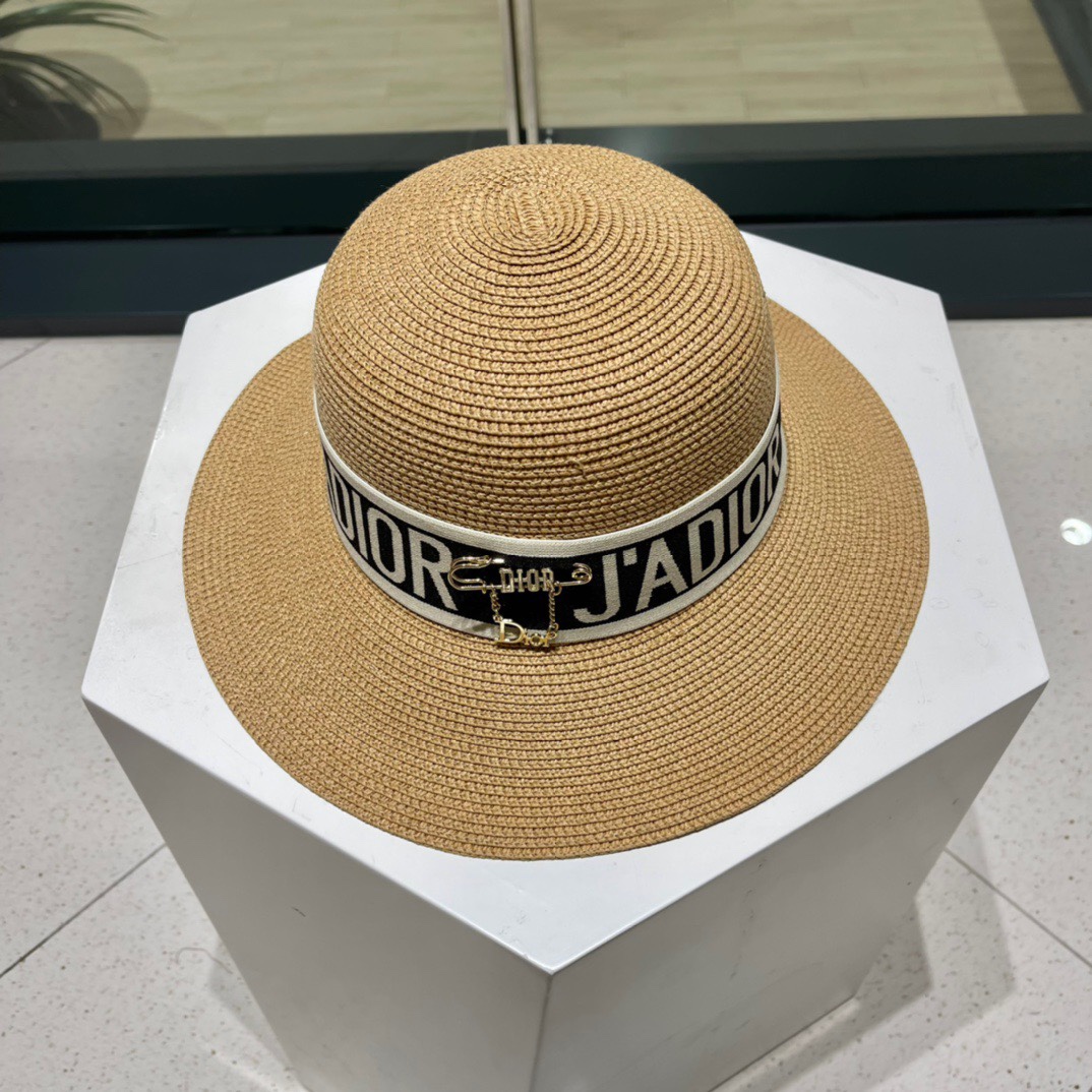  Dior迪奥草帽，夏季新款太阳帽，草帽，高级定制，头围57cm