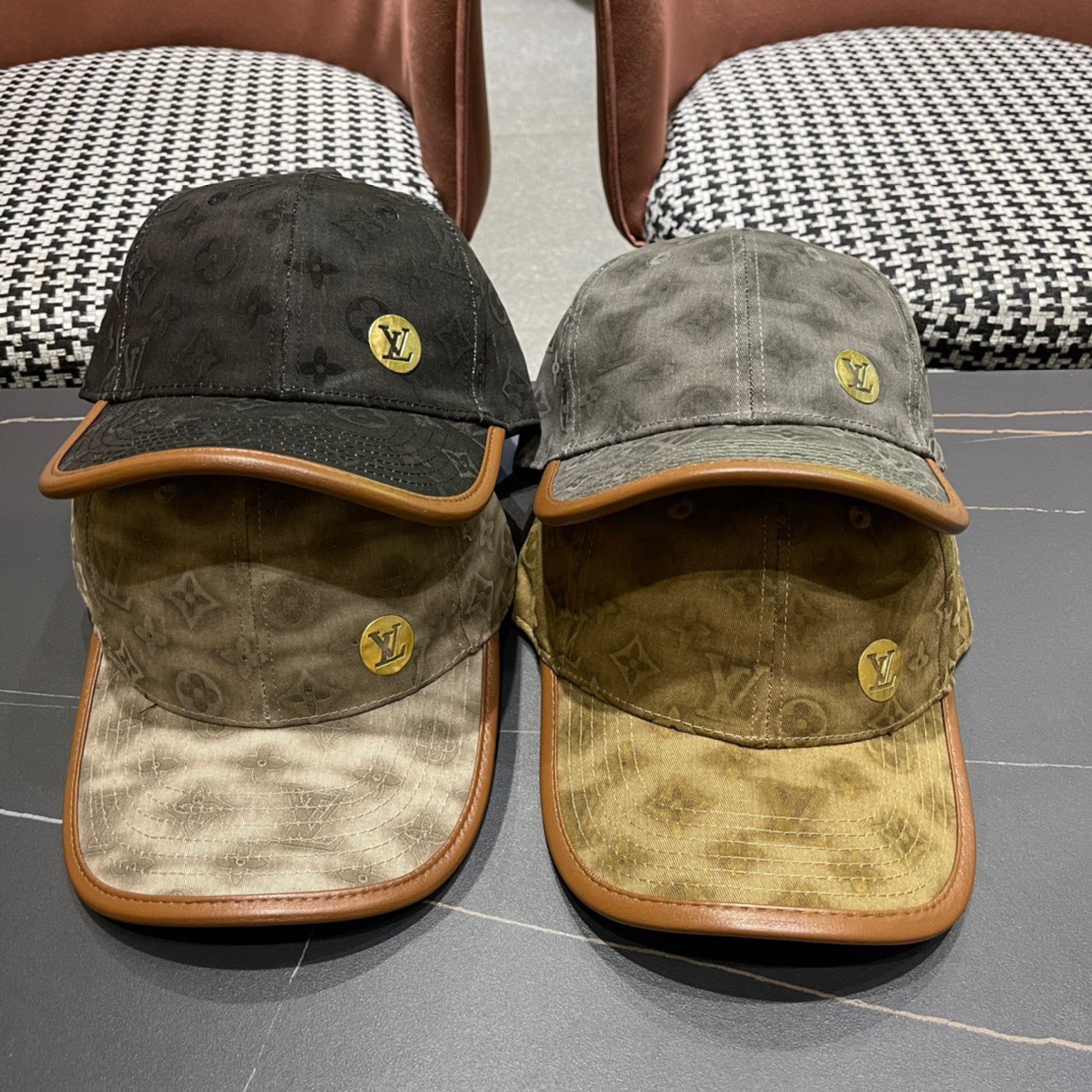 ¡Nuevo envío! Gorra de béisbol LV Louis Vuitton nueva de imitación original, molde personalizado 1:1 de boutique, liger…