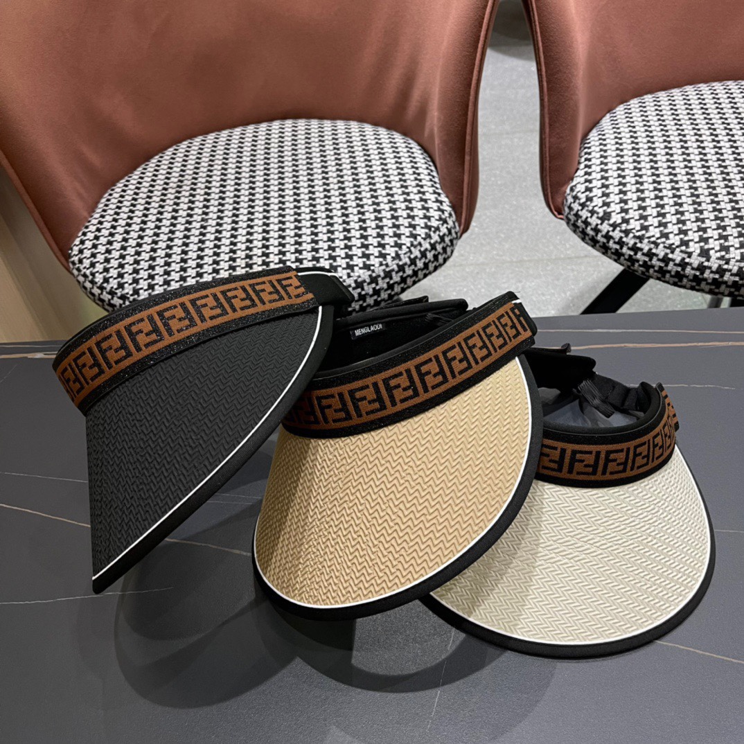 FENDI FENDI 2024 Early Spring New Original Hot Celebrity Same Style Open Top Hat Super Textured Agent Level Essential f…