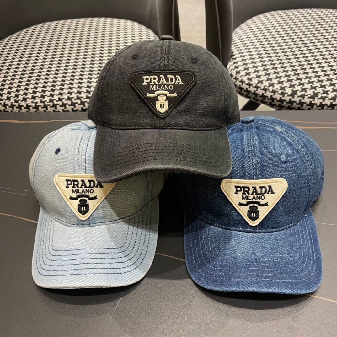 NO:210136,Pr@da Prada denim inverted triangle baseball cap Star wash cowboy color, same style on the show, soft and comfortable fabric, versatile casual style, close your eyes!  Hat Straw Hat Fisherman Hat Baseball Hat, Hats, Prada, espadrilles, hats19860909Pr@da 普拉达牛仔布倒三角棒球帽 星星洗水牛仔色,秀场同款,面料柔软舒适 百搭休闲款,闭眼入！帽子草帽渔夫帽棒球帽,帽子,prada,espadrilles,hats,hat