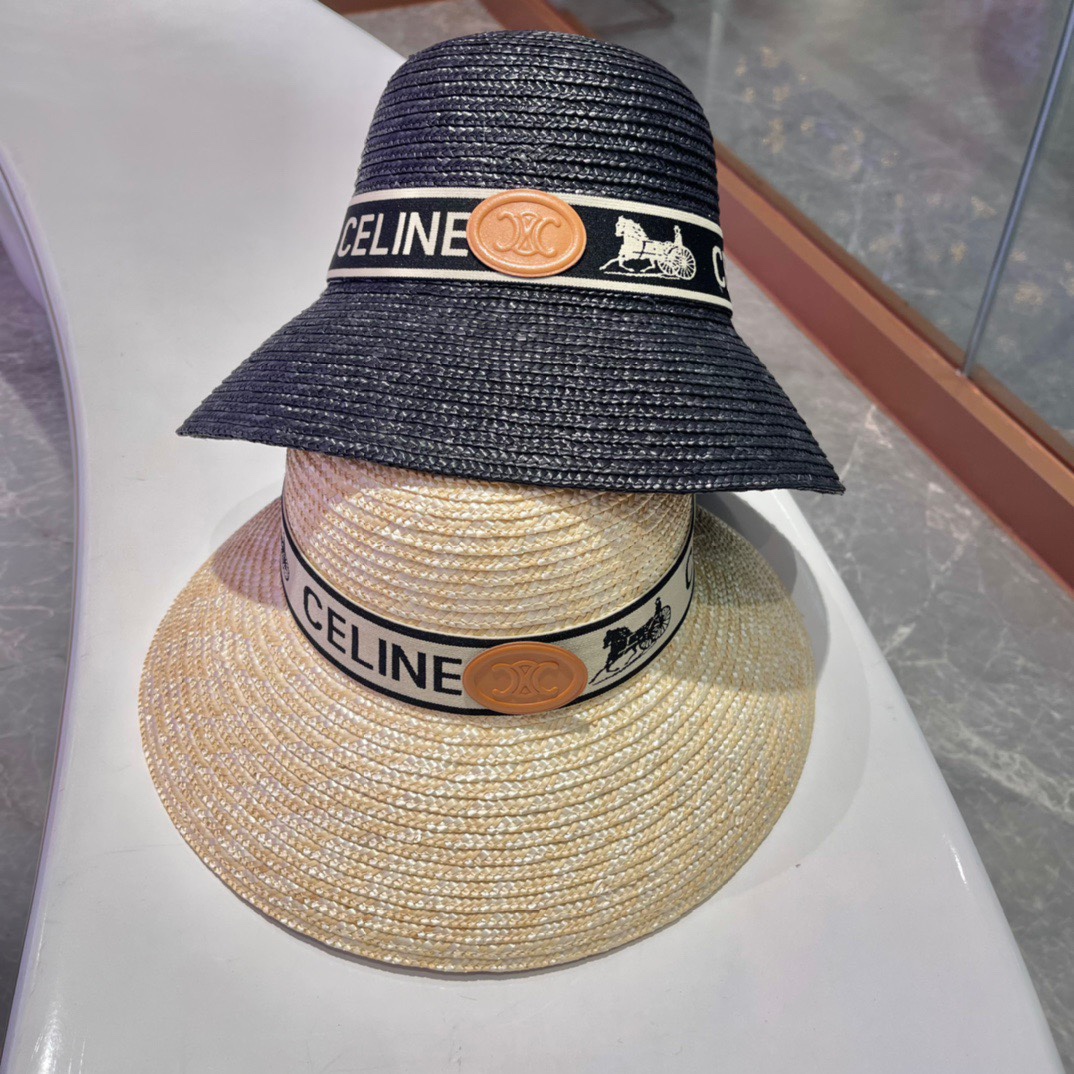 Celine CELINE sombrero de paja oficial de alta densidad, un sombrero con mucho gusto ~ ¡primera opción para salir! Form…