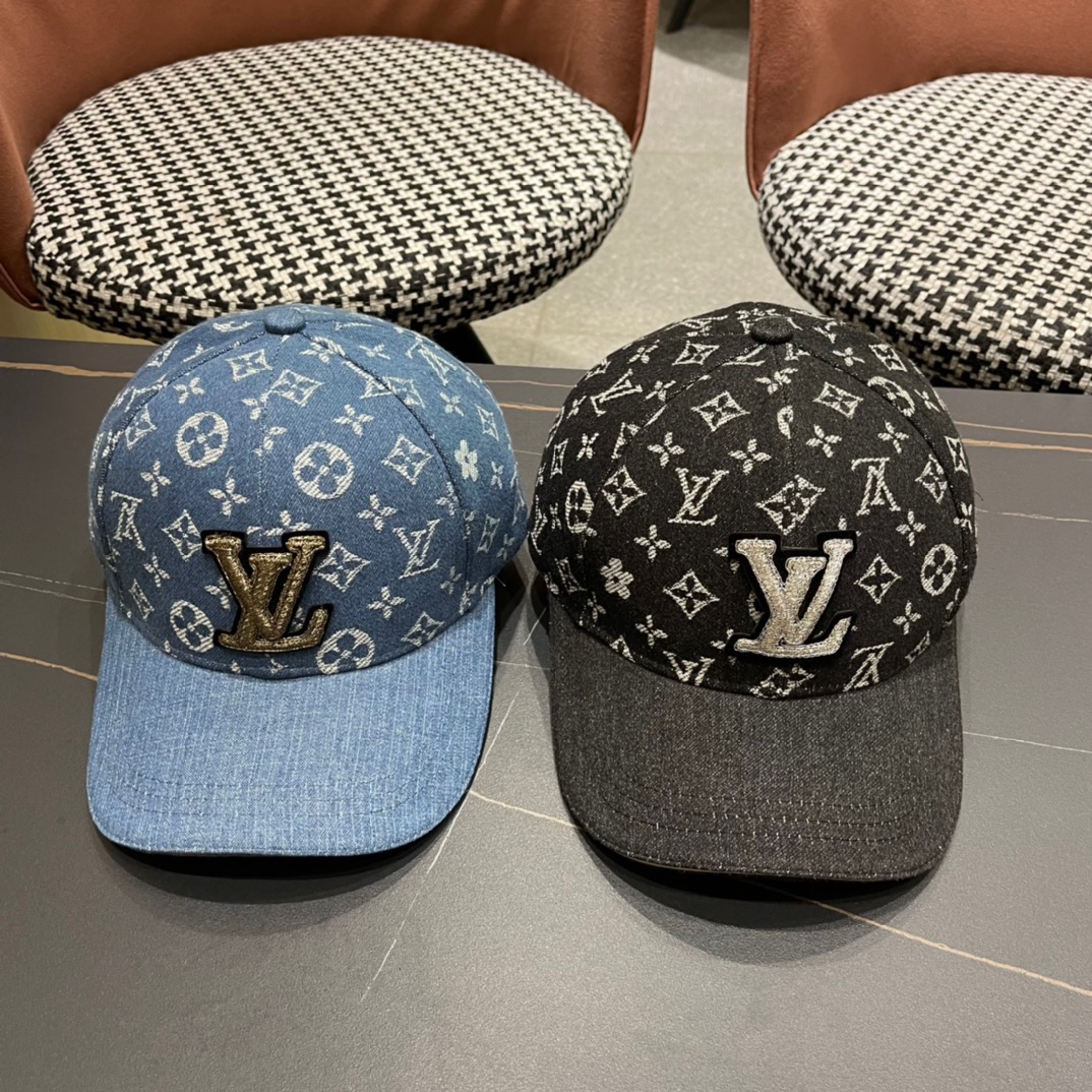 Gorra de béisbol de LV (Louis Vuitton) nueva temporada de otoño, réplica de tienda oficial, molde 1:1, bordado fino, ca…
