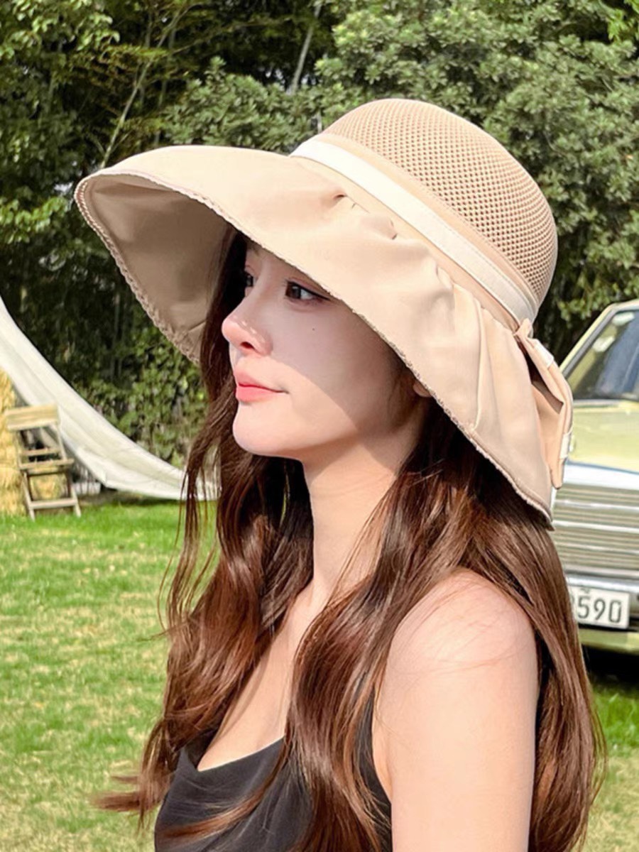  CHANEL 香奈儿 2024早春新款韩版蝴蝶结防紫外线大帽檐渔夫帽 全新立体，精致无暇！做工细致，独