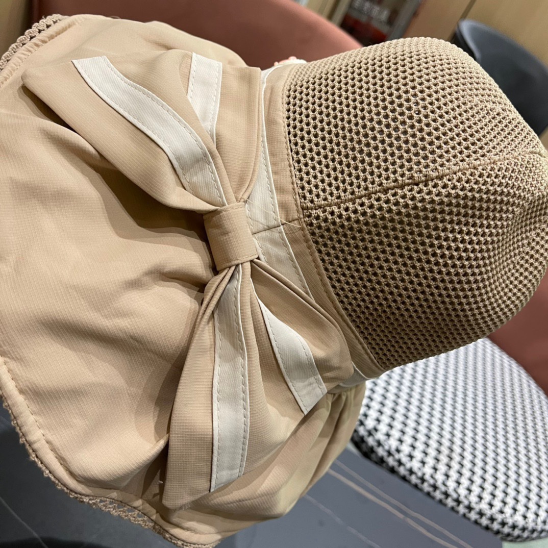  CHANEL 香奈儿 2024早春新款韩版蝴蝶结防紫外线大帽檐渔夫帽 全新立体，精致无暇！做工细致，独