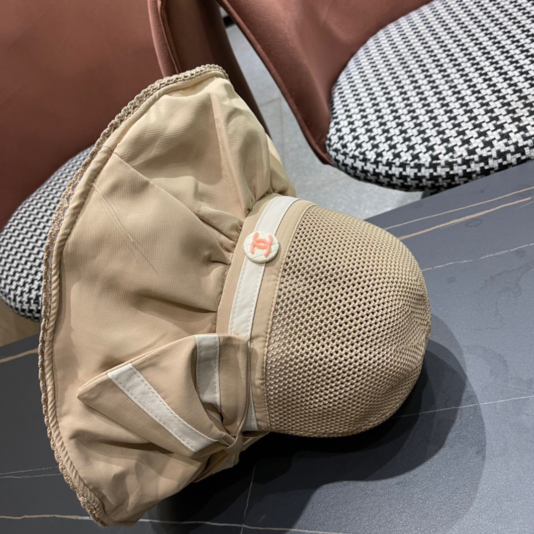  CHANEL 香奈儿 2024早春新款韩版蝴蝶结防紫外线大帽檐渔夫帽 全新立体，精致无暇！做工细致，独