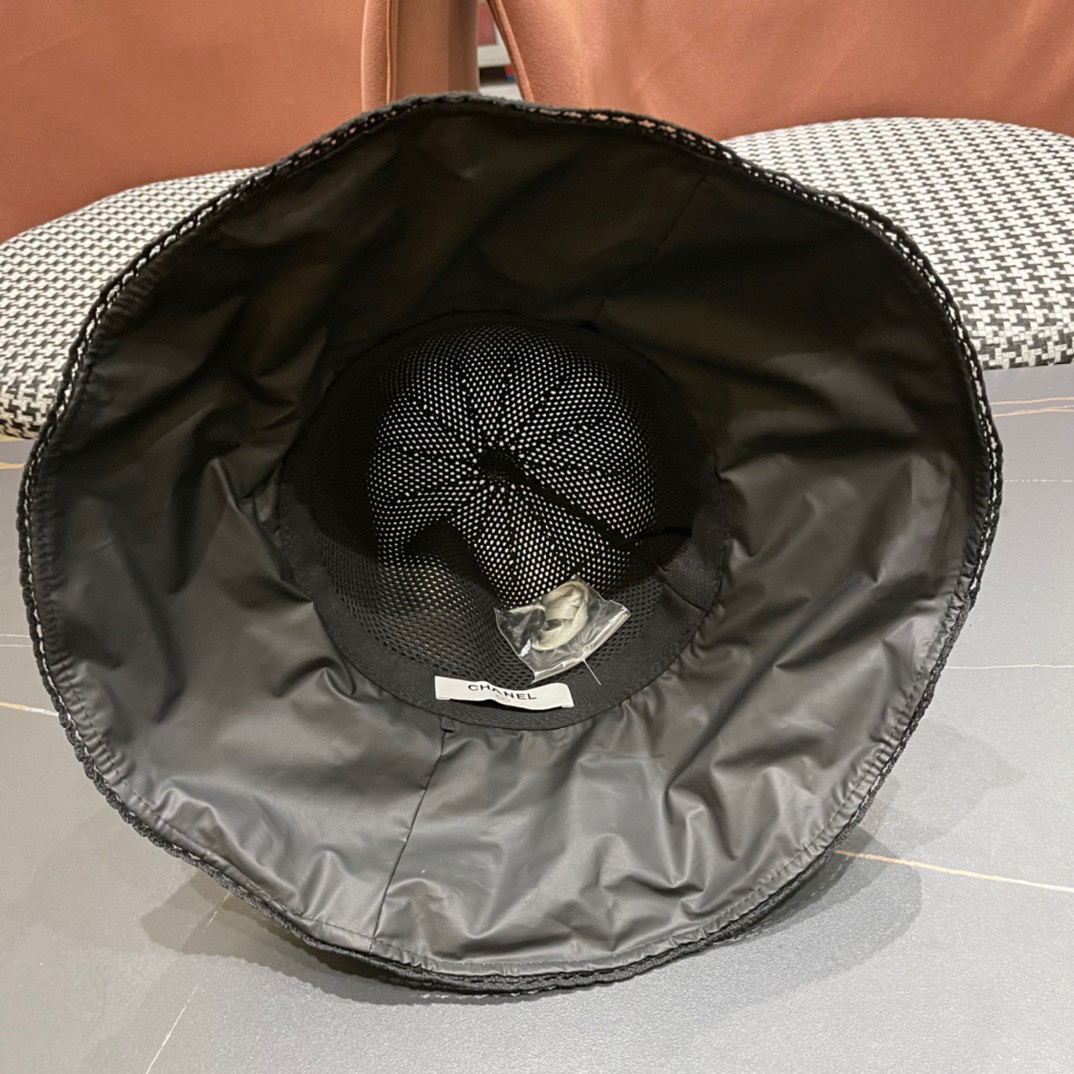  CHANEL 香奈儿 2024早春新款韩版蝴蝶结防紫外线大帽檐渔夫帽 全新立体，精致无暇！做工细致，独