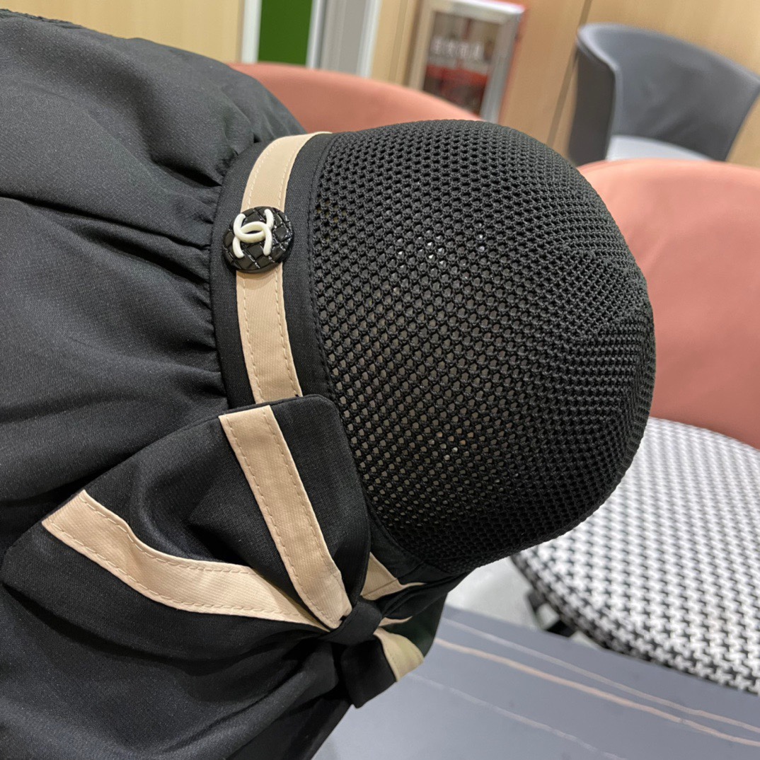  CHANEL 香奈儿 2024早春新款韩版蝴蝶结防紫外线大帽檐渔夫帽 全新立体，精致无暇！做工细致，独