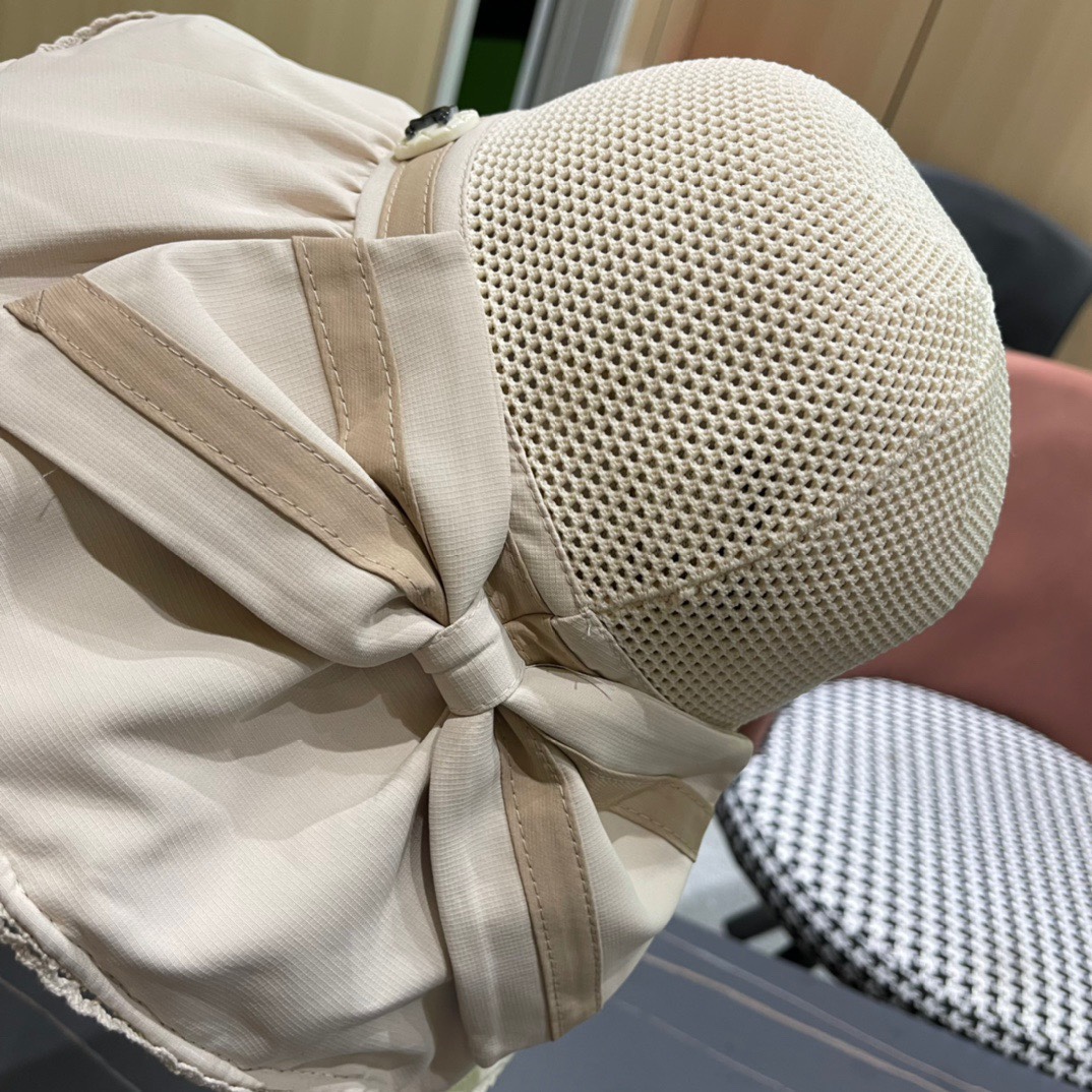  CHANEL 香奈儿 2024早春新款韩版蝴蝶结防紫外线大帽檐渔夫帽 全新立体，精致无暇！做工细致，独