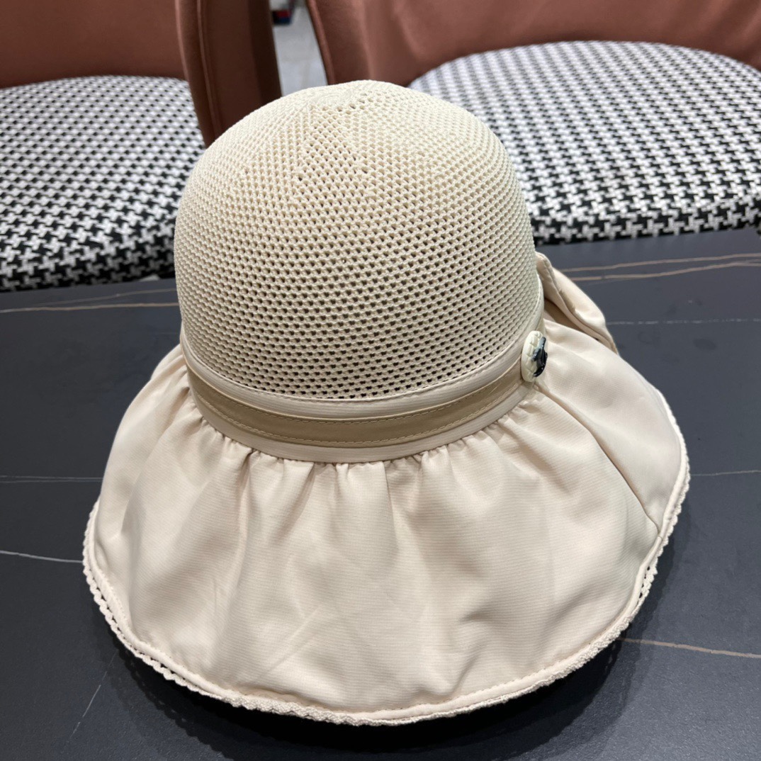  CHANEL 香奈儿 2024早春新款韩版蝴蝶结防紫外线大帽檐渔夫帽 全新立体，精致无暇！做工细致，独