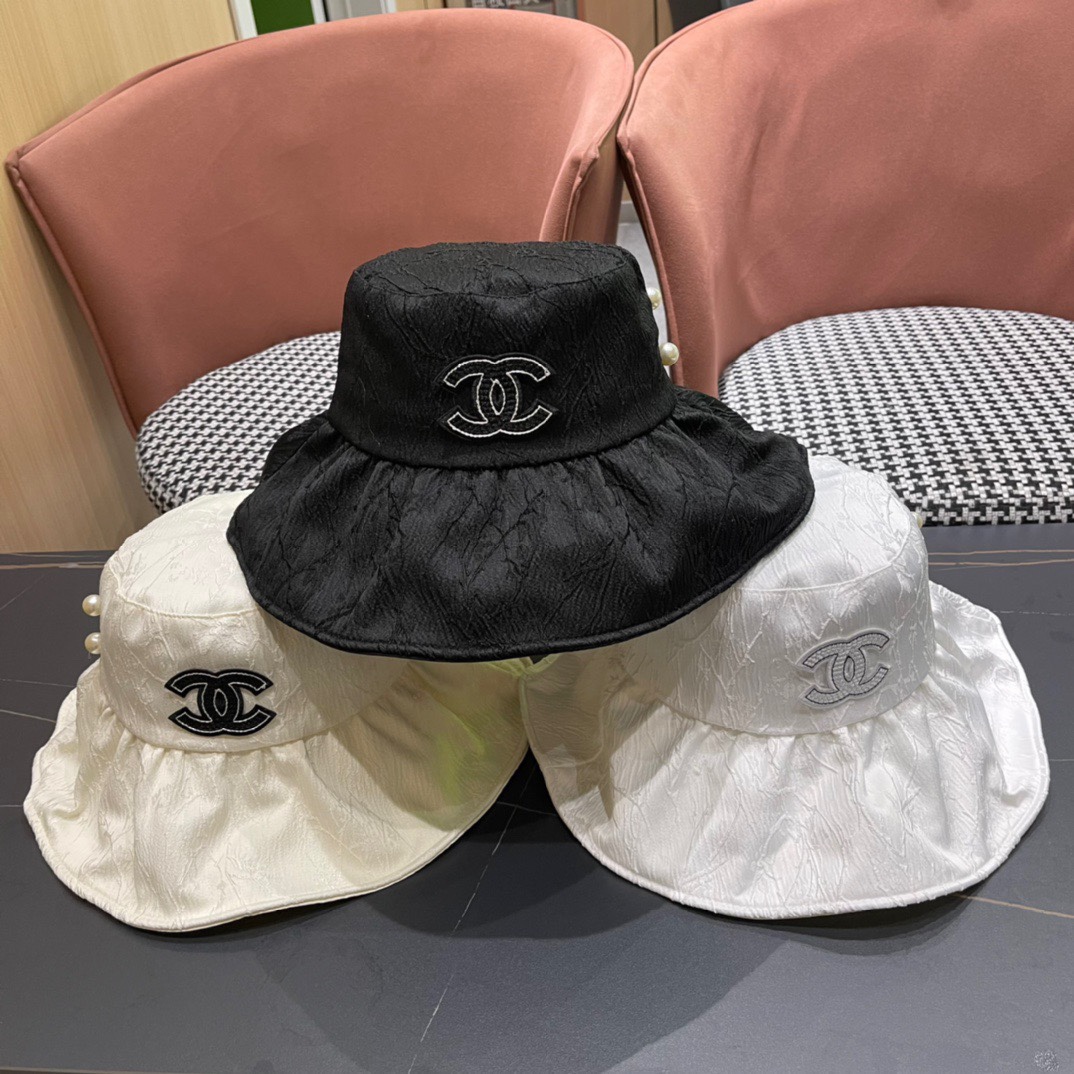 【CHANEL香奈儿】新款大沿高级感小香风渔夫帽，遮阳又超好搭配，出街单品相