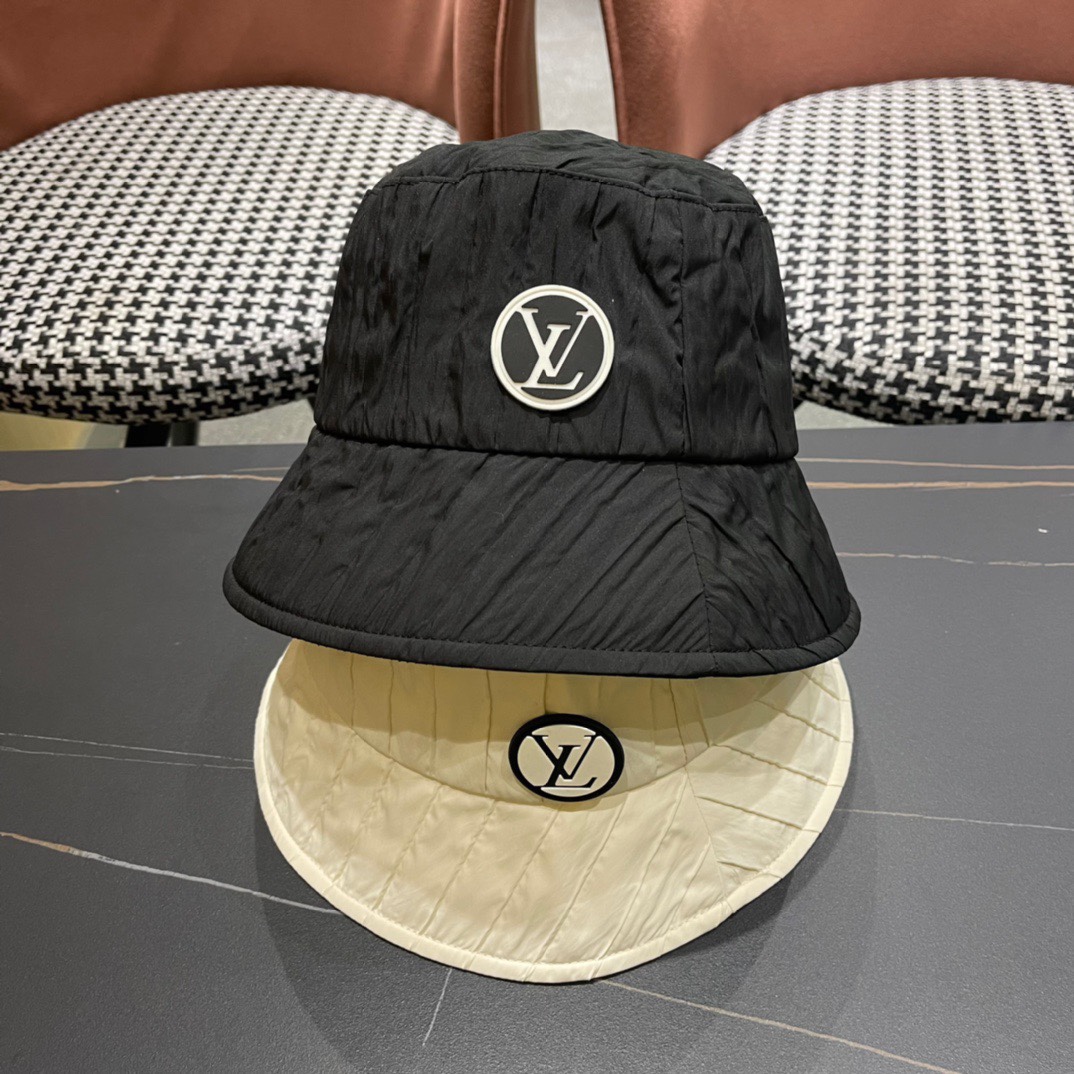 Sombrero de pescador LV Louis Vuitton 2024, imprescindible para salir, hace la cara muy pequeña