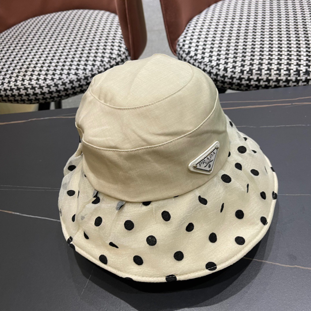 【普拉达】PRADA2024新款渔夫帽，新款上架，超好搭配，赶紧入手吧