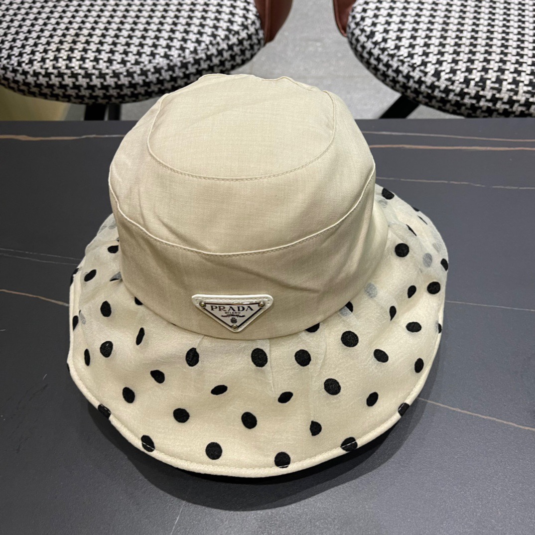【普拉达】PRADA2024新款渔夫帽，新款上架，超好搭配，赶紧入手吧