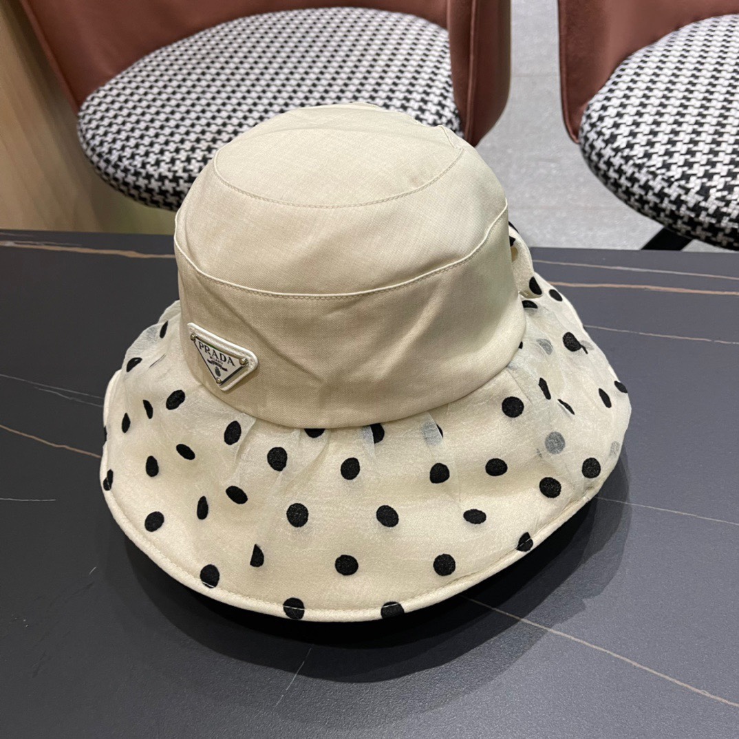 【普拉达】PRADA2024新款渔夫帽，新款上架，超好搭配，赶紧入手吧