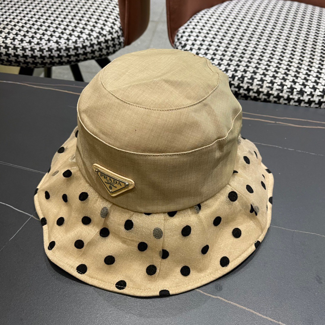 【普拉达】PRADA2024新款渔夫帽，新款上架，超好搭配，赶紧入手吧