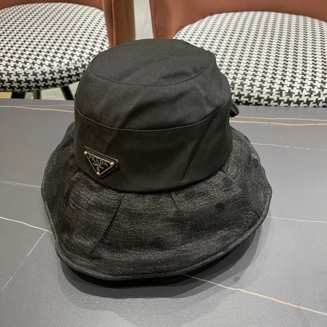 【普拉达】PRADA2024新款渔夫帽，新款上架，超好搭配，赶紧入手吧