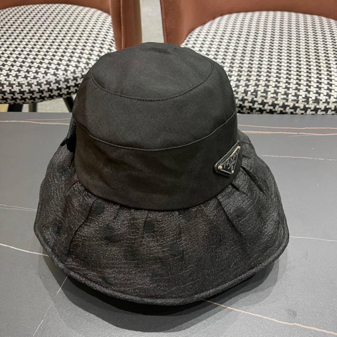 【普拉达】PRADA2024新款渔夫帽，新款上架，超好搭配，赶紧入手吧