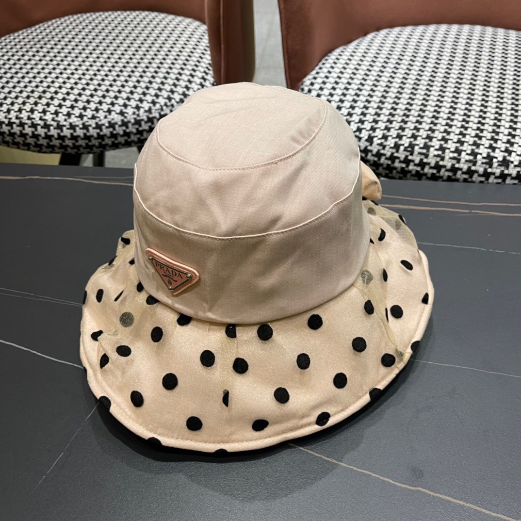 【普拉达】PRADA2024新款渔夫帽，新款上架，超好搭配，赶紧入手吧