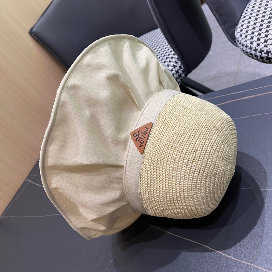 【PRADA普拉达】最新大桶遮阳渔夫帽，日常款超好搭配，出街单品