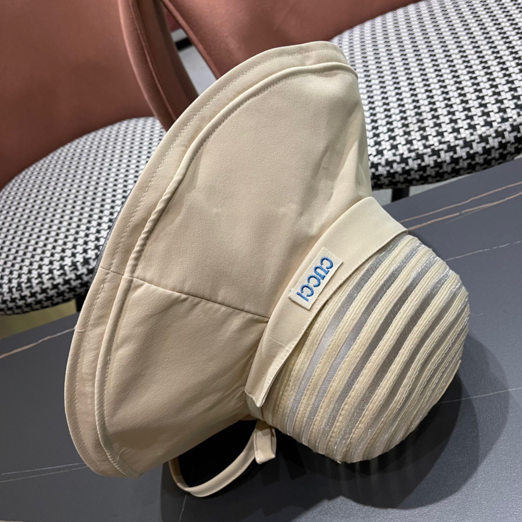  GUCCI古奇 2024新款韩版百搭遮脸防晒帽户外防紫外线渔夫帽