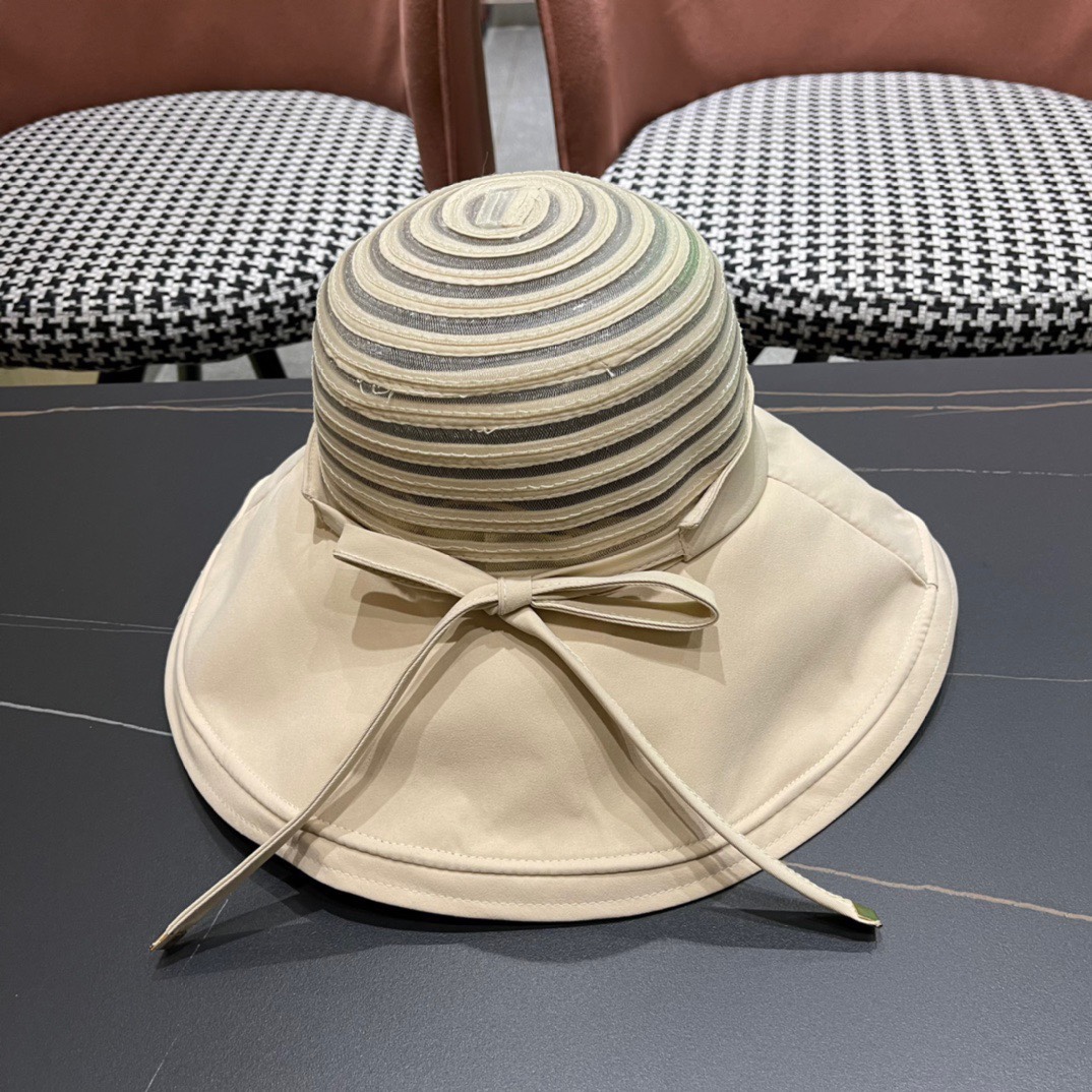  GUCCI古奇 2024新款韩版百搭遮脸防晒帽户外防紫外线渔夫帽