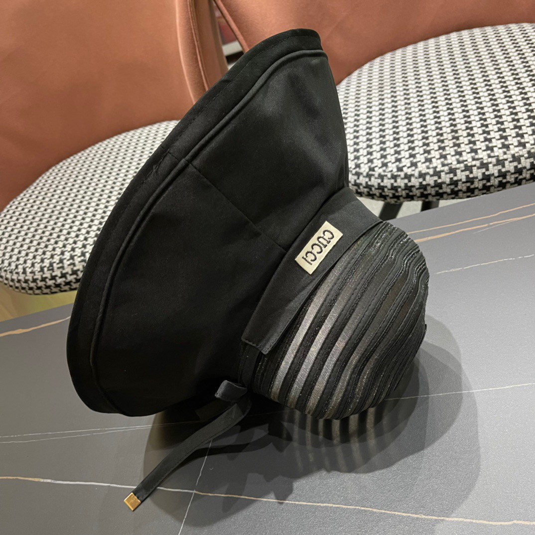  GUCCI古奇 2024新款韩版百搭遮脸防晒帽户外防紫外线渔夫帽