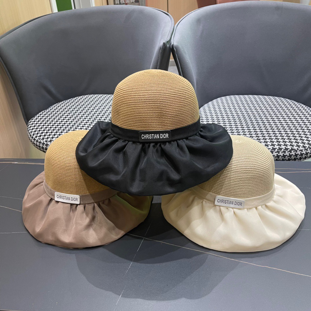 。【DIOR】Sombrero de pescador a cuadros nuevo estilo de primavera-verano 2024 en tiendas, imprescindible para los amantes…