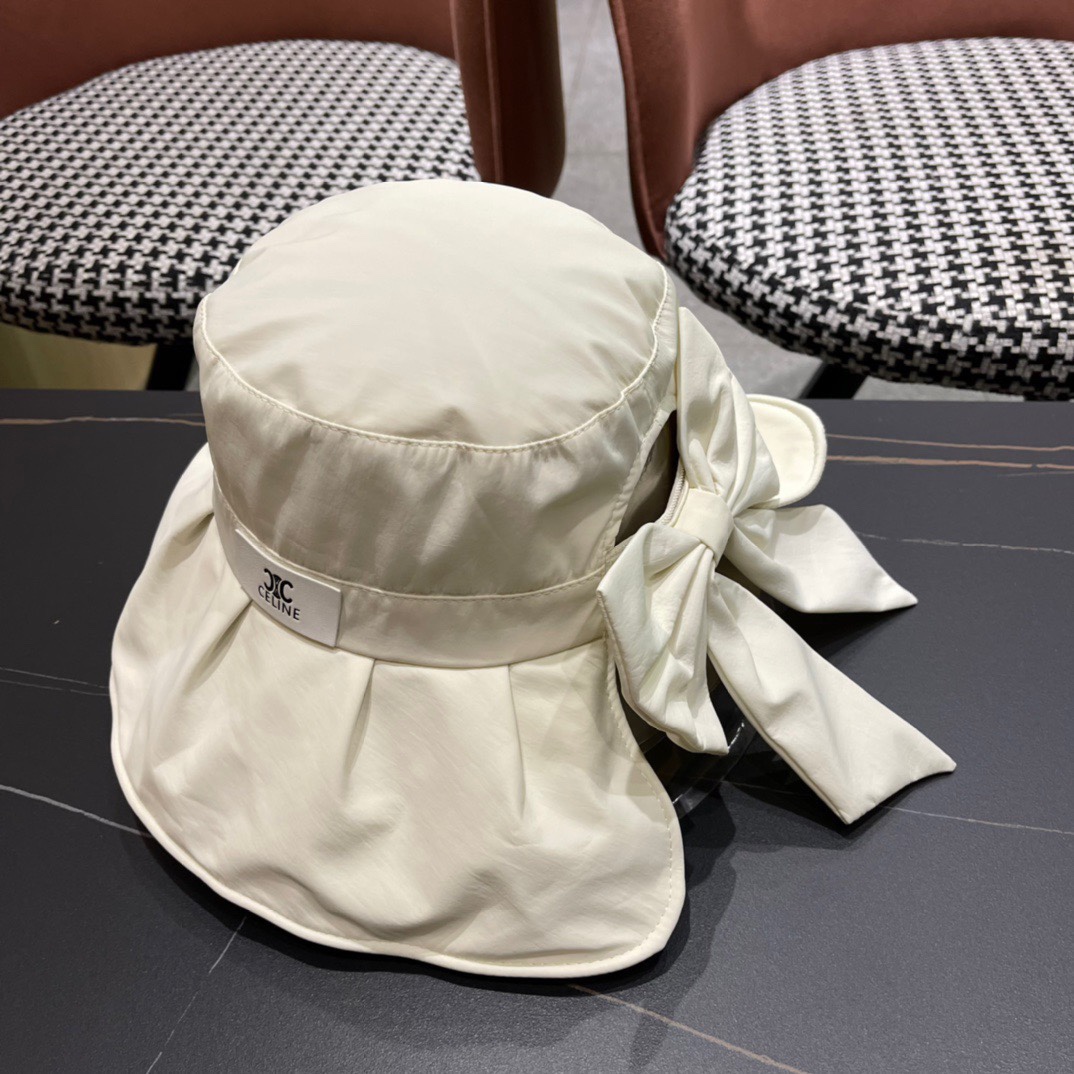 【CELINE赛琳】春夏款遮阳蝴蝶结渔夫帽🌈更有质感的一款