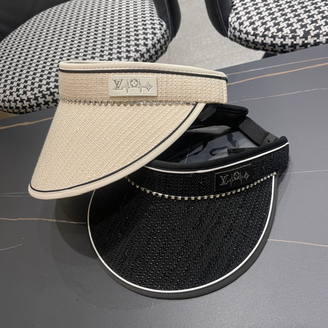 [LV Louis Vuitton] Sombrero de ala abierta para sombra 2024 nuevo estilo para hombre y mujer, salida de marca grande, ¡…
