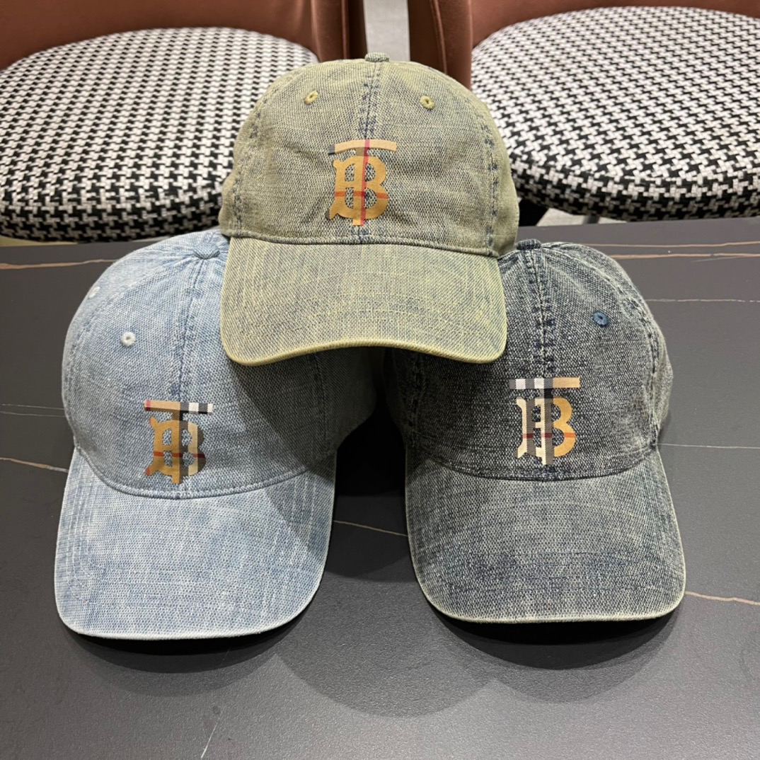 BURBERRY 经典网官新款经典牛仔棒球帽，简约尚时风，男女同款！高质品，尊享品质感！
