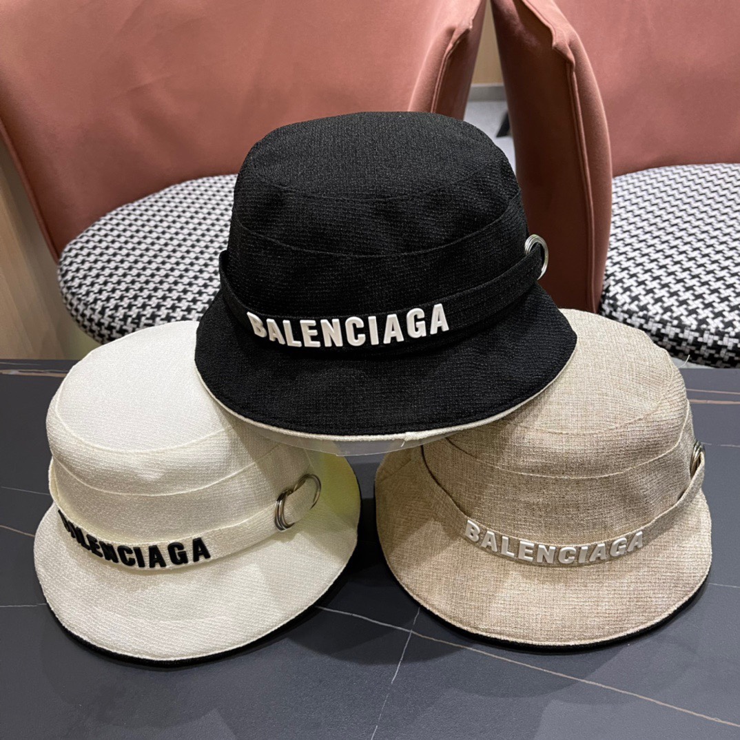 Sombrero de pescador nuevo de verano 2024 de BALENCIAGA, estilo simple, casual y versátil, circunferencia de …
