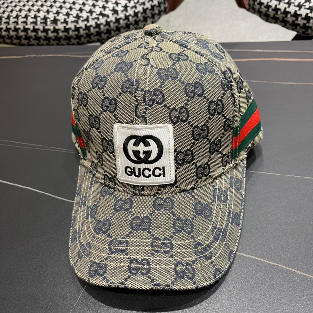 Gucci (Guchi) nuevo gorra de béisbol original, molde 1:1 hecho a medida, bordado pesado, detalles comparables a la tien…
