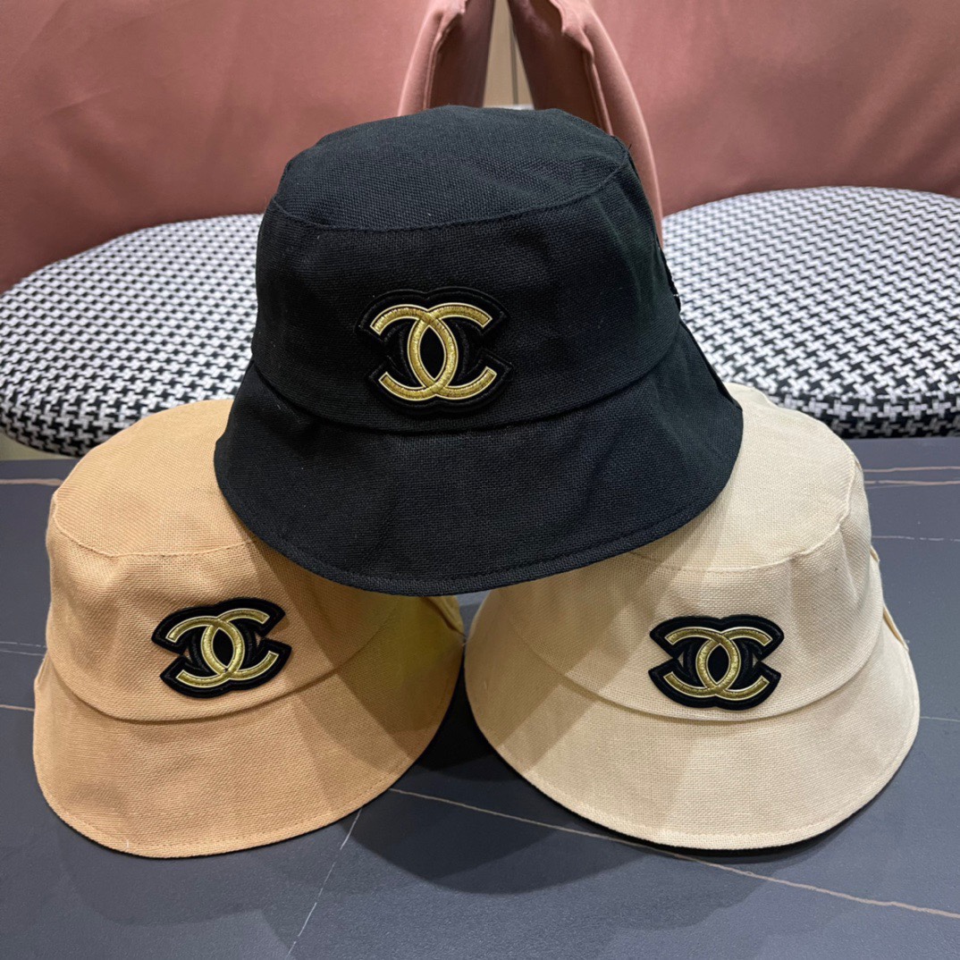 Sombrero de pescador de Chanel nuevo de primavera/verano, logo clásico y sencillo, diseño casual y elegante, nuevo prod…