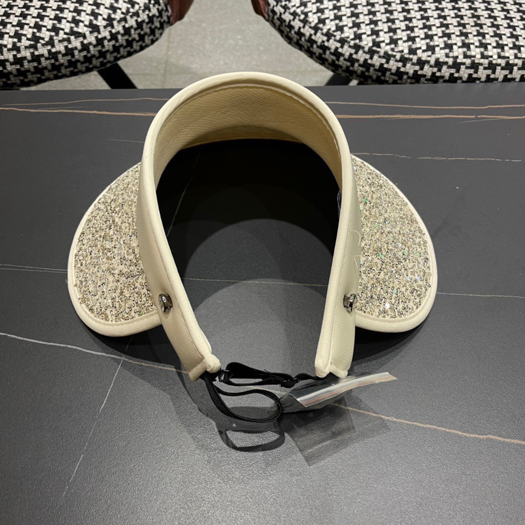  Prada普拉达2024春夏新款带钻空顶帽缎面包边空顶，细辫遮阳率99%，高颜值