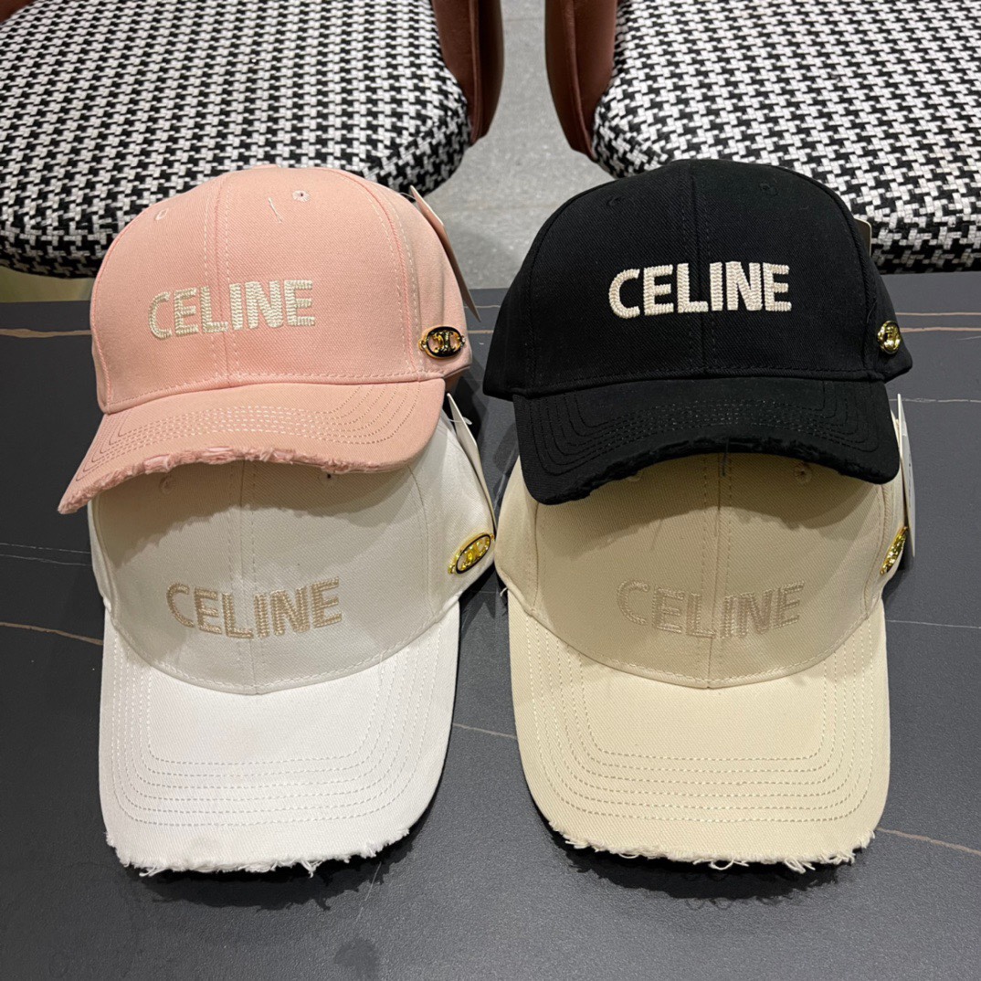 【CELINE赛琳】2024 nuevo gorra de béisbol minimalista, salida sincronizada con el mostrador, estilo de marca fácil de combi…
