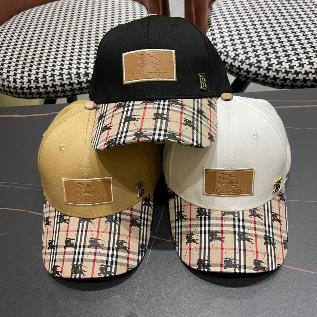 BURBERRY 2024 clásica nueva gorra de béisbol de la web oficial, gorra de pescador de gran marca con alta sensación de l…