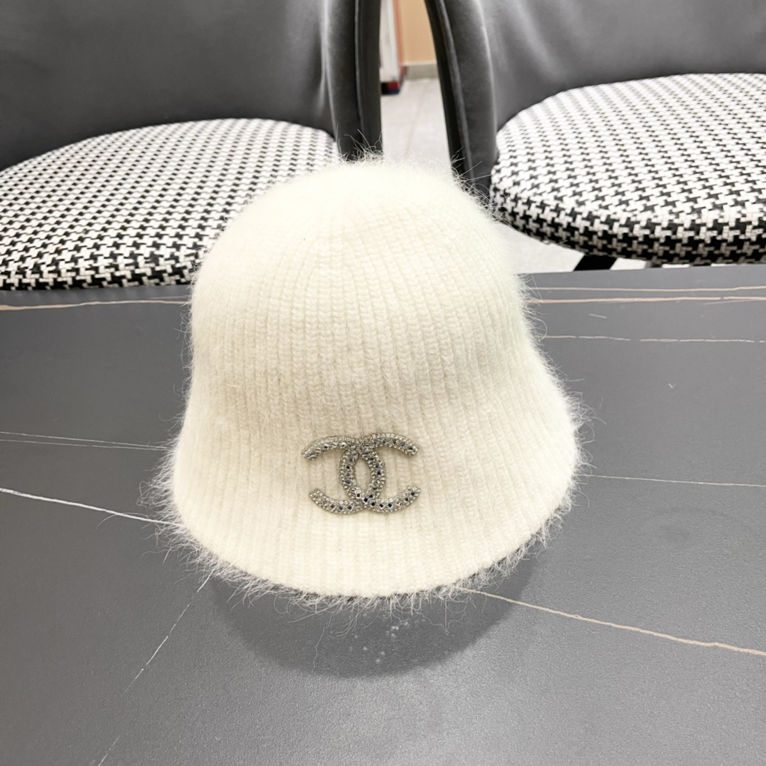 Chanel 2024 sombrero de pescador para mujer, versátil para otoño e invierno, favorece la cara, estilo coreano elegante …